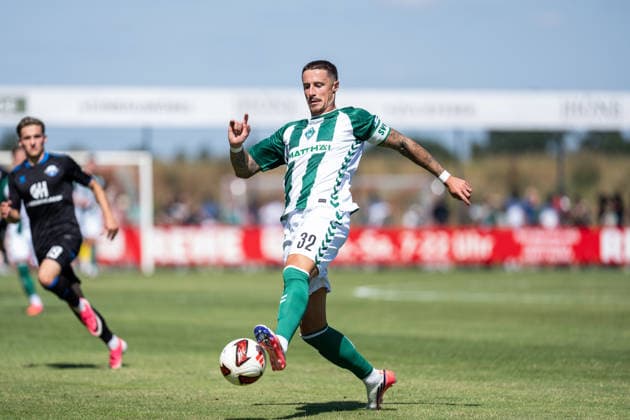 August 8, 2026, GER Germany, Soccer, 2026–2027 Season, Bundesliga, Friendly Match: Werder Bremen vs. SC Paderborn, Marco Friedl (SV Werder Bremen), 32, Individual Play, Full Body, Ball at His Feet, Vechta Sports Complex, VfL Oythe, Lower Saxony, Germany Copyright: xnordphotoxGmbHx xSchulzex