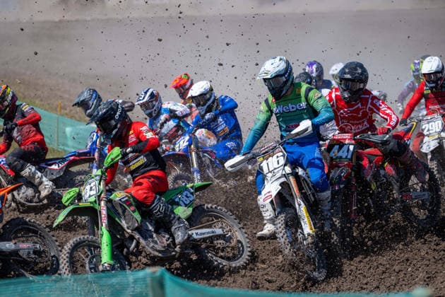 Leo Paukovic 783, GER, Ben Lukas Bremser 116, GER, and Jakob Madsen 441, DEN xettx, Germany, Gaildorf, August 8, 2026, Int 61 Gaildorf ADAC Motocross, 2026, Motocross, MX Masters, Last Chance Race, Auf der Wacht
