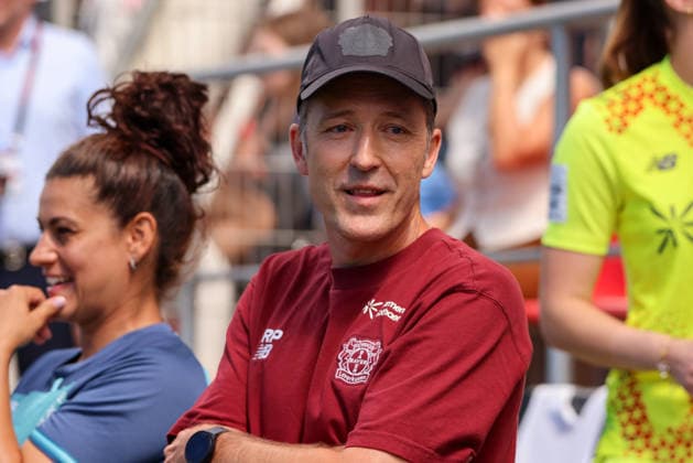 Leverkusen, Germany, August 8, 2026 Season Opener: Friendly Match—Bayer Leverkusen Women vs. Feyenoord Rotterdam Women Pictured: Head Coach Roberto Pätzold Pätzold Leverkusen Copyright: HMBxMedia MadeleinexFantini