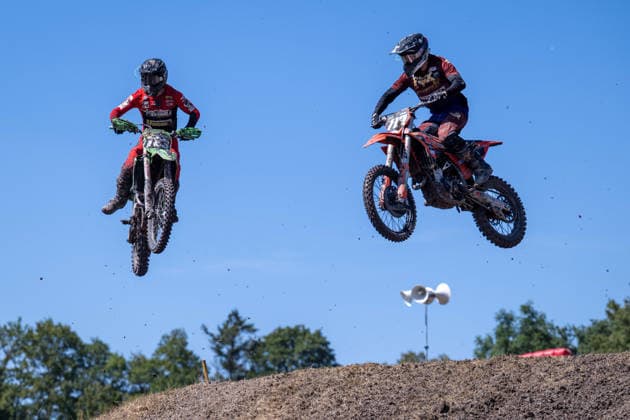 Leo Paukovic 783, GER, and Jürgen Lehner 713, AUT xettx, Germany, Gaildorf, August 8, 2026, Int 61 Gaildorf ADAC Motocross, 2026, Motocross, MX Masters, Last Chance Race, Auf der Wacht