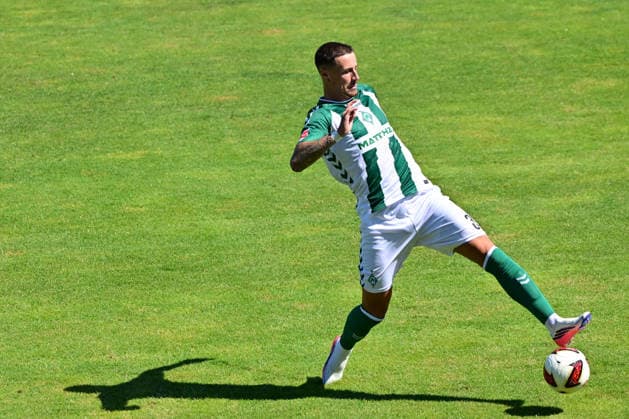 August 8, 2026, GER, Friendly Match: SV Werder Bremen vs. Paderborn Soccer, 2026–2027 Season, 1st Bundesliga, Marco Friedl, Werder Bremen, No. 32, Captain, Oythe Stadium on Oyther Berg, Lower Saxony, Germany Copyright: xnordphotoxGmbHx xKFOTOx