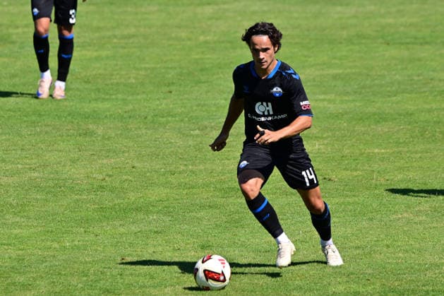 August 8, 2026, GER, Friendly Match: SV Werder Bremen vs. Paderborn Soccer, 2026–2027 Season, 1. Bundesliga, Mika Baur, SC Paderborn 07, August 14, Oythe Stadium on Oyther Berg, Lower Saxony, Germany Copyright: xnordphotoxGmbHx xKFOTOx