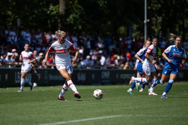 August 8, 2026, GER, Soccer, Women s, Friendly, 2026–2027 Season, VfB Stuttgart vs. TSG 1899 Hoffenheim Janina Hechler VfB Stuttgart, 16 on the ball, Stuttgart Robert Schlienz Stadium Baden-Württemberg Germany Copyright: xNordphoto Memmlerx