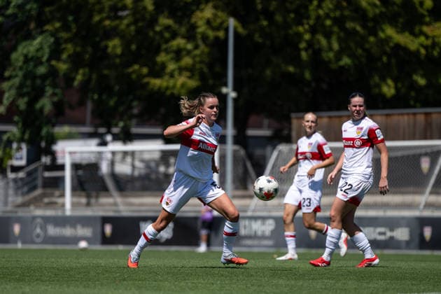 August 8, 2026, GER, Soccer, Women, Friendly, 2026–2027 Season, VfB Stuttgart vs. TSG 1899 Hoffenheim, Greta Stegemann (VfB Stuttgart), 05 am Ball, Stuttgart, Robert Schlienz Stadium, Baden-Württemberg, Germany Copyright: xNordphoto Memmlerx