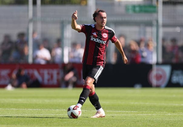 August 8, 2026, Soccer Friendly Match, Eintracht Frankfurt vs. Hull City, from left: Arthur Theate, Eintracht Frankfurt. DFL and DFB regulations prohibit any use of photographs as image sequences and or quasi-video. xdcx Copyright: HMBxMedia Claus