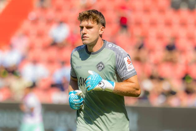 Ingolstadt, Germany, August 8, 2026, 3rd League 2026–2027, Matchday 1: FC Ingolstadt 04 vs. FC Würzburger Kickers. Pictured: Goalkeeper Johann Hipper. FWK. DFB and DFL regulations prohibit any use of photographs as image sequences and or quasi-video. Audi Sportpark Bayern Copyright: xFotostandx xSchäferx