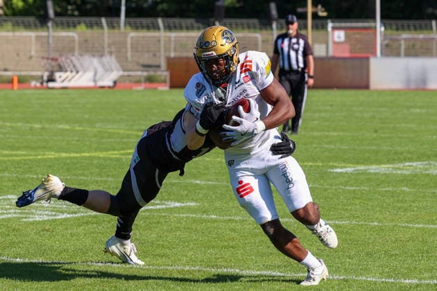August 8, 2026, Berlin Rebels vs. Dresden Monarchs, GFL, Mommsenstadion, Berlin Tofunmi Lala Dresden Monarchs, 08