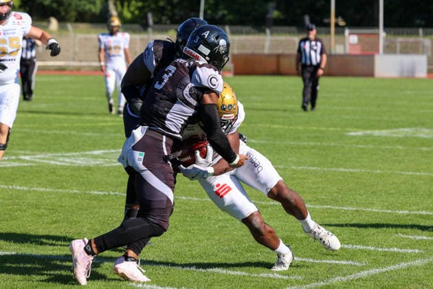 August 8, 2026, Berlin Rebels vs. Dresden Monarchs, GFL, Mommsenstadion, Berlin Tofunmi Lala Dresden Monarchs, 08