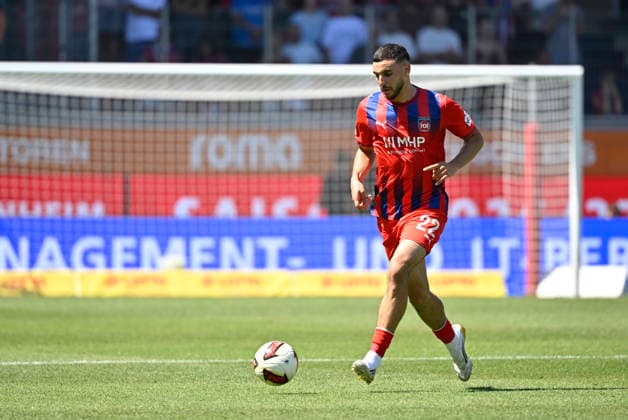 Oualid Mhamdi 1 FC Heidenheim 1846 FCH 22 Action on the Ball 1 FC Heidenheim 1846 FCH vs. VfL Osnabrück August 8, 2026 DFL regulations prohibit any use of photographs as IMAGE SEQUENCES AND OR QUASI-VIDEO 1 FC Heidenheim 1846 FCH vs. VfL Osnabrück