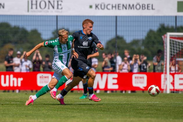 Friendly Match: Werder Bremen vs. SC Paderborn 07, August 8, 2026, Marco Grüll, Werder Bremen, 17 Friendly Match: Werder Bremen vs. SC Paderborn 07 on August 8, 2026, at Oyther Berg Stadium in Vechta, Germany, Copyright: xBEAUTIFULxSPORTS Neddermannx