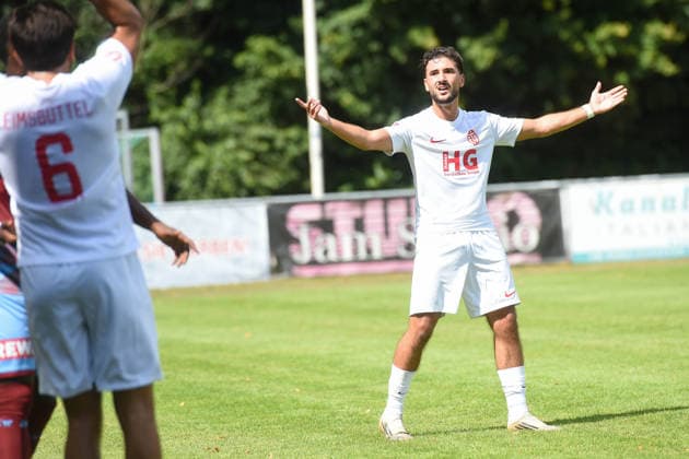 Soccer I Men s Team I 2026–2027 Season I Regionalliga Nord I Matchday 2 I SC Weiche Flensburg 08 vs. Eimsbütteler TV I August 8, 2026 Oguzhan Gücyeter 21, Eimsbütteler TV Copyright: xLobeca JanxKirschnerx