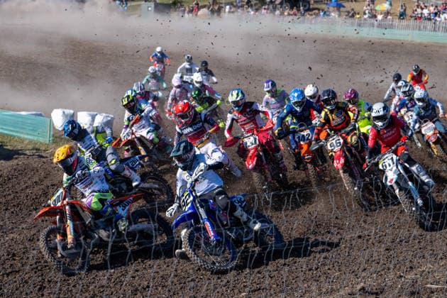Noah Ludwig 300, GER, wins the start and takes the lead on the track xettx, Germany, Gaildorf, August 8, 2026, Int 61 Gaildorf ADAC Motocross, 2026, Motocross, MX Masters, Race 1, Auf der Wacht