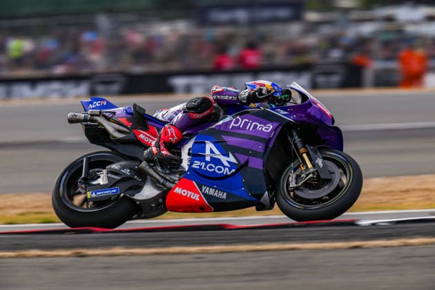 Toprak RazgatlÄ±oglu (Turkey) of the Prima Pramac Yamaha MotoGP ( 7) during MotoGP Tiscot Sprint race (10 laps) at Round 12 of the 2026 Qatar Airways Grand Prix of Great Britain at Silverstone Circuit, Towcester, England on the 7 August 2026.  Copyright: xDavidxHornx PMI-7310-0204