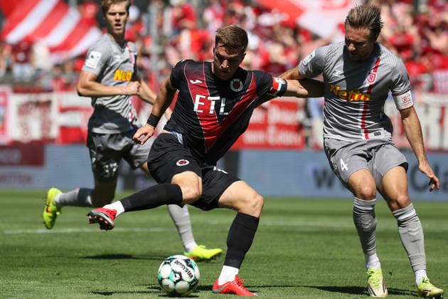 August 8, 2026, xsefx, Soccer, FC Viktoria Köln vs. SSV Jahn Regensburg, 3. Liga, Sportpark Höhenberg, Matchday 1, 2026–2027 Season: Niklas Castelle of FC Viktoria Köln (No. 44) in a tackle against Oscar Schönfelder of Jahn Regensburg (No. 07). DFB regulations prohibit any use of photographs as image sequences and or quasi-video. North Rhine-Westphalia, Germany