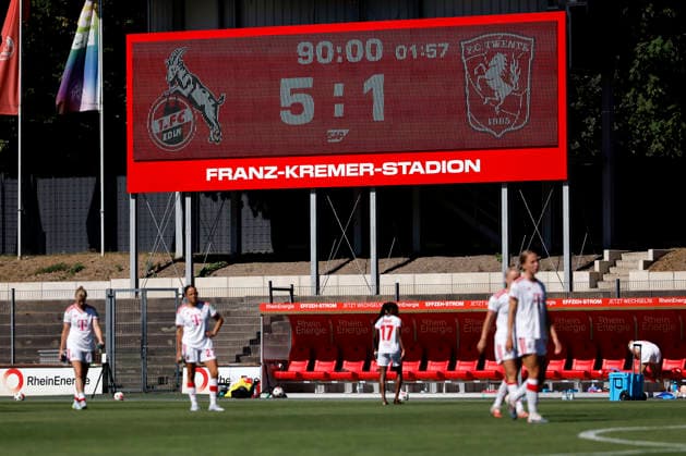Soccer player Kathrin Kathy Hendrich, defender, during the friendly match between the 1. FC Köln Women s Team and FC Twente Enschede (NED) at Franz Kremer Stadium. Final score: 5–1 for Köln, August 8, 2026, North Rhine-Westphalia, Germany Copyright: xChristophxHardtx