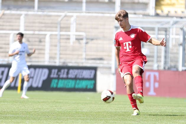 August 8, 2026, Men s, Soccer, 2026–2027 Season, Bavarian Regional League, Matchday 3: FC Bayern Munich II vs. FC Schweinfurt 05; Raphael Pavlic of FC Bayern Munich II, No. 04 with the ball; single frame; Munich, Städtisches Stadion an der Grü; Bavaria, Germany