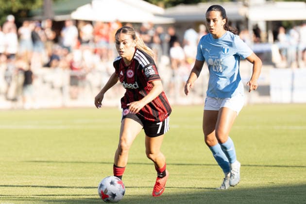August 8, 2026, xhfmx, Soccer UEFA WCLQ, Eintracht Frankfurt vs. Malmö FF, featuring Eréleta Memeti of Eintracht Frankfurt, 7. DFL and DFB regulations prohibit any use of photographs as image sequences and or quasi-video. Frankfurt