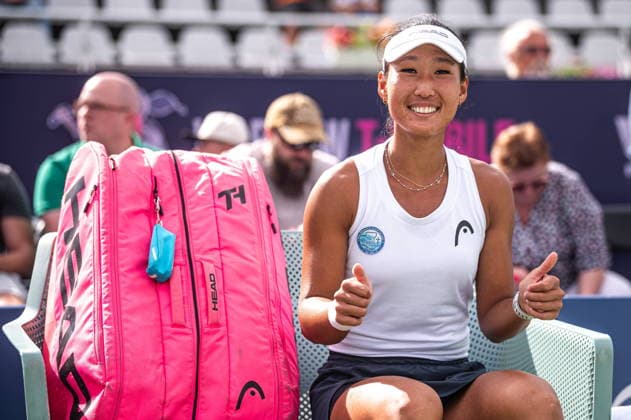 Warszawa 08.08.2026. Tennis. WTA, Tennis Damen 125 Warsaw T-Mobile Polish Open, day 7, Warsaw, Poland --- Tenis. Turniej WTA 125 Warsaw T-Mobile Polish Open, dzien 7, Warszawa Persons shown : Carol Young Suh Lee Fot. Kai Taller Arena Akcji NEWSPIX.PL --- newspix.pl 