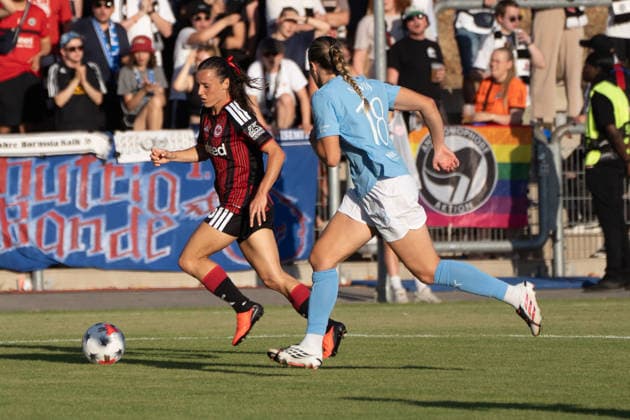 August 8, 2026, xhfmx, Soccer UEFA WCLQ, Eintracht Frankfurt vs. Malmö FF: Hayley Raso (Eintracht Frankfurt), 16; Courtney Nevin (Malmö FF), 18. DFL and DFB regulations prohibit any use of photographs as image sequences and or quasi-video. Frankfurt