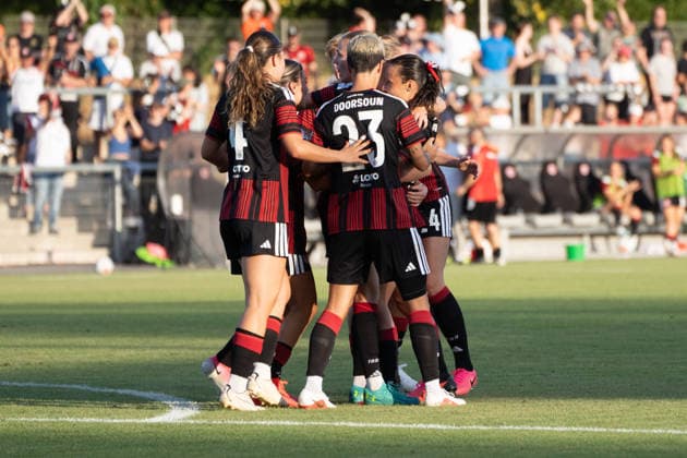 August 8, 2026, xhfmx, Soccer UEFA WCLQ, Eintracht Frankfurt vs. Malmö FF The Eintracht women celebrate Laura Freigang s 1-0 goal for Eintracht Frankfurt against Malmö, Goal, Cheers, Celebration DFL DFB REGULATIONS PROHIBIT ANY USE OF PHOTOGRAPHS as IMAGE SEQUENCES and or QUASI-VIDEO Frankfurt