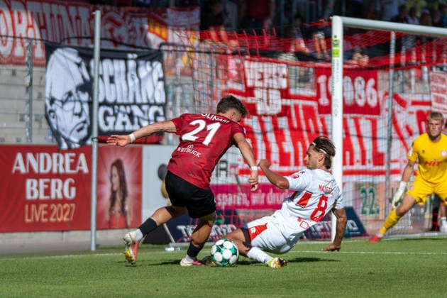 Luca Molinari, SG Sonnenhof Großaspach, 21, SG Sonnenhof Großaspach vs. Fortuna Köln, Soccer, 3rd Division, Matchday 1, August 8, 2026, DFB regulations prohibit any use of photographs as image sequences and or quasi-video. Aspach, Baden-Württemberg, Germany Copyright: xkolbert-press PhilipxZieglerx