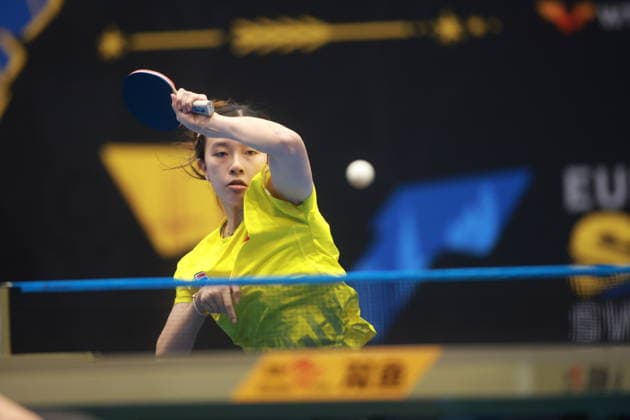 2026 WTT Europe Smash - Sweden - Qualifications Day 1 NG Wing Lam of Hong Kong plays against Lilou Massart of Belgium during the Women s Singles Qualifying Round 1 at the 2026 Europe Smash in Malmo, Sweden, on August 8, 2026. Malmo Sweden  Copyright: xRemyxGrosx originalFilename:gros-europesm260808_npb8a