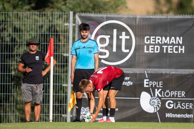 Lukas Stoppel, SG Sonnenhof Großaspach, 10, SG Sonnenhof Großaspach vs. Fortuna Cologne, Soccer, 3rd Division, Matchday 1, August 8, 2026, DFB regulations prohibit any use of photographs as image sequences and or quasi-video. Aspach, Baden-Württemberg, Germany Copyright: xkolbert-press PhilipxZieglerx