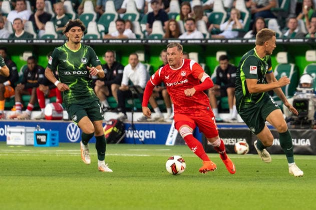 German Soccer 2. Bundesliga, Matchday 1, 2026–2027, VfL Wolfsburg vs. 1. FC Kaiserslautern on August 8, 2026, at the Volkswagen Arena in Wolfsburg. Marlon Ritter of 1. FC Kaiserslautern, No. 7, in action at the Volkswagen Arena in Wolfsburg, Germany Copyright: xSvenxHeidmannx