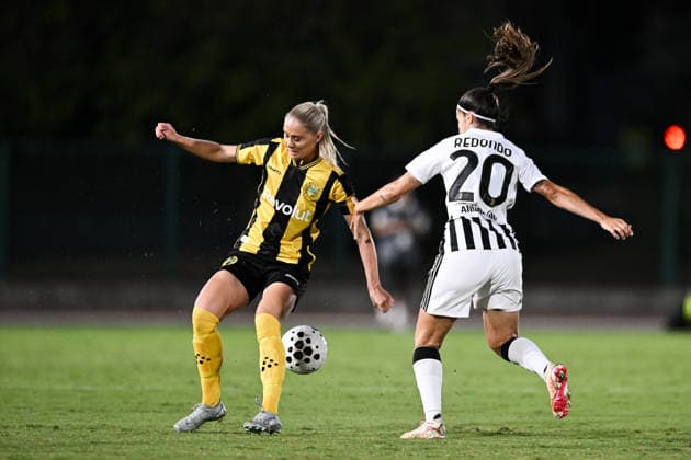 August 8, 2008: Alice Carlsson of Hammarby during the Women’s Champions League qualifying match between Juventus and Hammarby on August 8, 2026 in Turin. Photo by Daniele Buffa, BILDBYRAN COP 18 XY0123 soccer football fotball UEFA Women’s Champions League Juventus Hammarby women’s team BBENG  Copyright: DANIELExBUFFA BB260808BB471