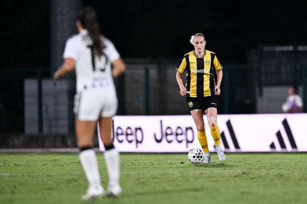 August 8, 2026: Emilie Bragstad of Hammarby during the Women’s Champions League qualifying match between Juventus and Hammarby on August 8, 2026 in Turin. Photo by Daniele Buffa, BILDBYRAN COP 18 XY0123. soccer, football, UEFA Women s Champions League, Juventus, Hammarby, women s soccer, BBENG  Copyright: DANIELExBUFFA BB260808BB494