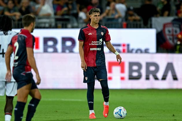 Cagliari s Juan Martin Rodriguez Camejo in action during the Serie A soccer match between Cagliari Calcio and Nice at the Unipol Domus in Cagliari, Sardinia - Saturday 8th august 2026. - Soccer  Copyright: x Â®xGianlucaxZuddas LaPressex