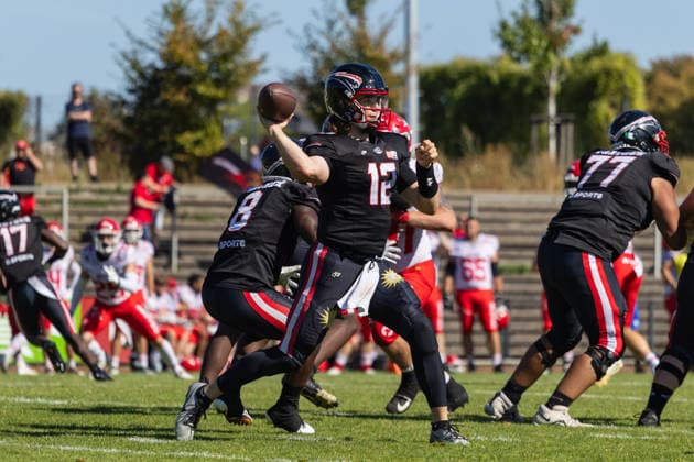 Dawson Herl Düsseldorf Panthers vs. Potsdam Royals Dawson Herl, Quarterback 12 Düsseldorf Panthers vs. Potsdam Royals at Panther Stadium in Düsseldorf, Germany, North Rhine-Westphalia American football, Week 9 of the 2026 Effect Energy GFL season. Final score: 0–49