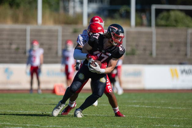 Sven Appelt Düsseldorf Panthers vs. Potsdam Royals Sven Appelt, tight end, No. 47 Düsseldorf Panthers vs. Potsdam Royals at Panther Stadium in Düsseldorf, Germany, North Rhine-Westphalia American football, Week 9 of the 2026 Effect Energy GFL season. Final score: 0-49