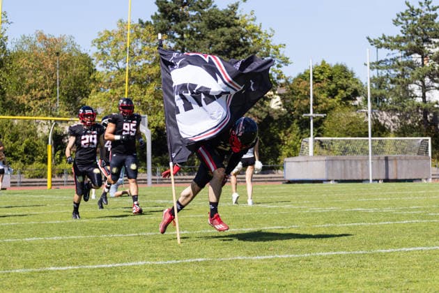 Etienne Keßler Martinez, Düsseldorf Panthers vs. Potsdam Royals; Etienne Keßler Martinez, defensive back; Düsseldorf Panthers vs. Potsdam Royals at Panther Stadium in Düsseldorf, Germany, North Rhine-Westphalia; American football; Week 9 of the 2026 Effect Energy GFL season; Final score: 0–49