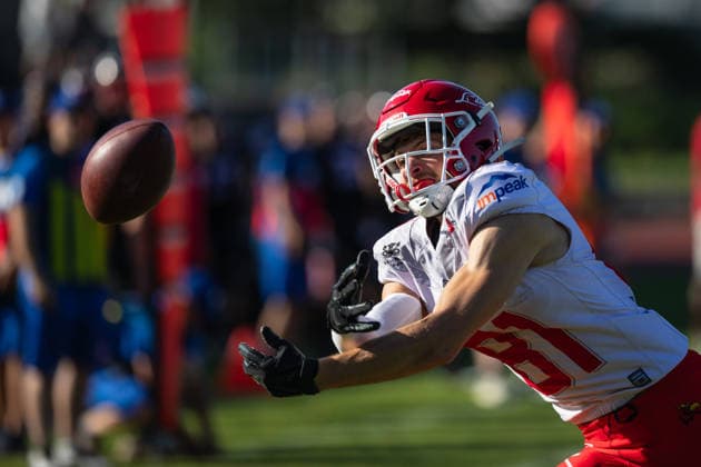 Peter Martin Düsseldorf Panthers vs. Potsdam Royals Peter Martin, wide receiver, No. 81 Düsseldorf Panthers vs. Potsdam Royals at Panther Stadium in Düsseldorf, Germany, North Rhine-Westphalia American football, Week 9 of the 2026 Effect Energy GFL season. Final score: 0-49