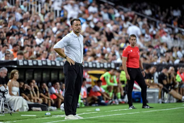 ESP Valencia CF vs. Newcastle CF, 2026–2027 Preseason Match: Matthias Jaissle of Newcastle during the preseason match between Valencia CF and Newcastle played at Estadio Mestalla in Valencia on August 8, 2026. Valencia, Spain. Valencia, Spain. Soccer Copyright: xLeopoldxSoglox