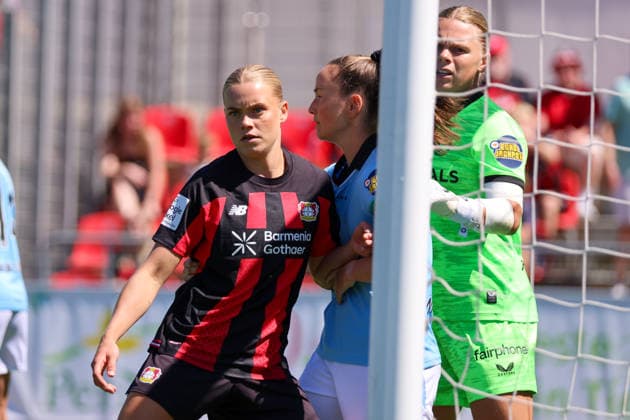 Leverkusen, Germany, August 8, 2026 Season Opener: Friendly Match—Bayer Leverkusen Women vs. Feyenoord Rotterdam Women Pictured, from left: Cornelia Kramer, Leverkusen Copyright: HMBxMedia MadeleinexFantini
