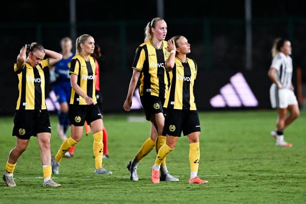 August 8, 2026: Hammarby players during the Women’s Champions League qualifying match between Juventus and Hammarby on August 8, 2026 in Turin. Photo by Daniele Buffa, BILDBYRAN COP 18 XY0123 soccer football UEFA Women s Champions League Juventus Hammarby women s team  Copyright: DANIELExBUFFA BB260808BB651