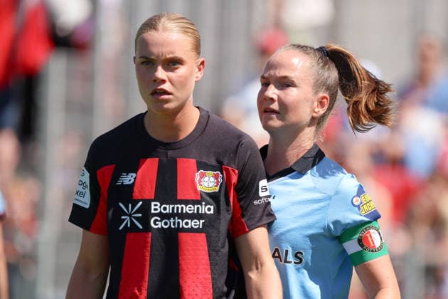 Leverkusen, Germany, August 8, 2026 Season Opener: Friendly Match—Bayer Leverkusen Women vs. Feyenoord Rotterdam Women Pictured, from left: Cornelia Kramer, Leverkusen Copyright: HMBxMedia MadeleinexFantini