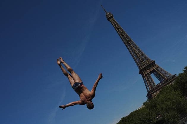 Sport Bilder des Tages #2 MenÕs High Diving, at the European Aquatics Championships Paris 2026, Paris, August 08, 2026 .  Copyright: xGianxMattiaxD Alberto LaPressex