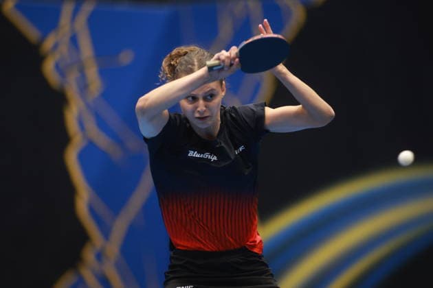 Sport Bilder des Tages #2 2026 WTT Europe Smash - Sweden - Qualifications Day 1 Camille Lutz of France plays against Divyanshi Bhowmick of India during the Women s Singles Qualifying Round 1 at the 2026 Europe Smash in Malmo, Sweden, on august 08, 2026. Malmo Sweden  Copyright: xRemyxGrosx originalFilename:gros-europesm260808_np55N.jpg