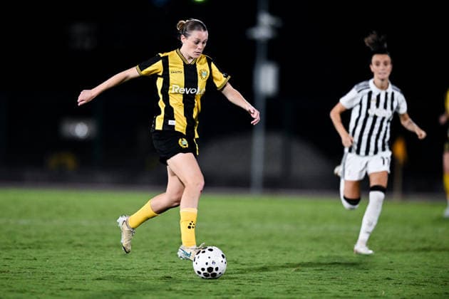 August 8, 2008: Sofia Reidy of Hammarby during the Women’s Champions League qualifying match between Juventus and Hammarby on August 8, 2026 in Turin. Photo by Daniele Buffa, BILDBYRAN COP 18 XY0123 soccer football UEFA Women s Champions League Juventus Hammarby women s team BBENG  Copyright: DANIELExBUFFA BB260808BB652