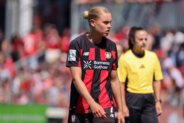 Leverkusen, Germany, August 8, 2026 Season Opener: Friendly Match—Bayer Leverkusen Women vs. Feyenoord Rotterdam Women Pictured: Cornelia Kramer, Leverkusen Copyright: HMBxMedia MadeleinexFantini