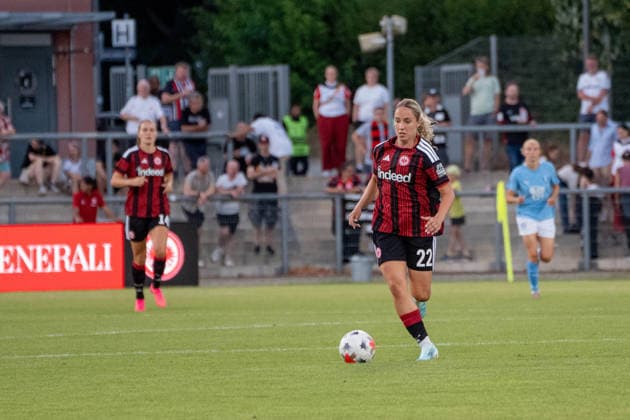 August 8, 2026, xhfmx, Soccer UEFA WCLQ, Eintracht Frankfurt vs. Malmö FF, Danique Tolhoek (Eintracht Frankfurt), 22. DFL and DFB regulations prohibit any use of photographs as image sequences and or quasi-video. Frankfurt