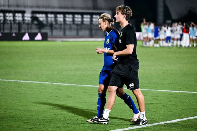 August 8, 2026: Goalkeeper Cajsa Andersson of Hammarby looks dejected after the Women’s Champions League qualifying match between Juventus and Hammarby on August 8, 2026 in Turin. Photo by Daniele Buffa, BILDBYRAN COP 18 XY0123 soccer football UEFA Women’s Champions League Juventus Hammarby women’s team BBENG depp  Copyright: DANIELExBUFFA BB260808BB692