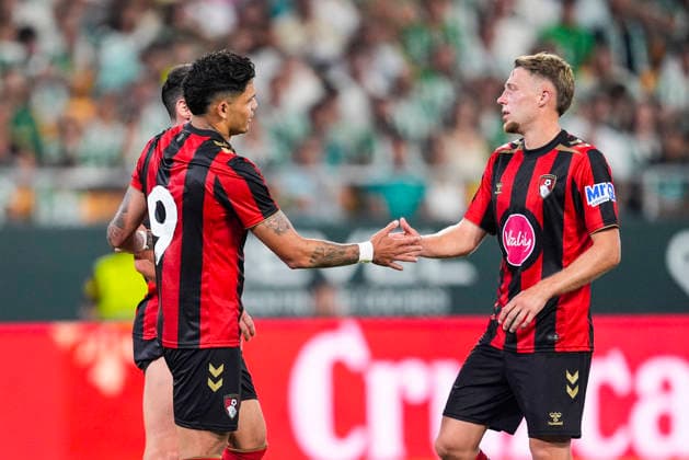 August 8, 2026, Sevilla, Sevilla, Spain: Evamilson of AFC Bournemouth celebrates a goal during the friendly match football match played between Real Betis and AFC Bournemouth at La Cartuja stadium on August 8, 2026, in Sevilla, Spain. Sevilla Spain - ZUMAa181 20260808_zaa_a181_086 Copyright: xJoaquinxCorcherox