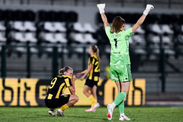 August 8, 2026: Mari Nyhagen of Hammarby looks dejected after the Women’s Champions League qualifying match between Juventus and Hammarby on August 8, 2026 in Turin. Photo by Daniele Buffa, BILDBYRAN COP 18 XY0123 soccer football UEFA Women’s Champions League Juventus Hammarby women’s team BBENG depp  Copyright: DANIELExBUFFA BB260808BB702