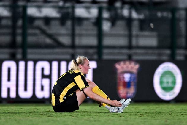 August 8, 2026: Emilie Bragstad of Hammarby looks dejected after the Women’s Champions League qualifying match between Juventus and Hammarby on August 8, 2026 in Turin. Photo by Daniele Buffa, BILDBYRAN COP 18 XY0123 soccer football UEFA Women’s Champions League Juventus Hammarby women’s team BBENG depp  Copyright: DANIELExBUFFA BB260808BB704