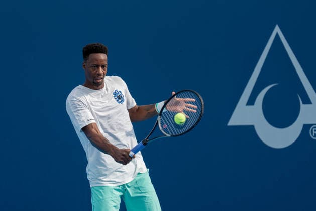 Cincinnati Open: Gael Monfils Gael Monfils is seen on the practice courts at the Cincinnati Open in Mason, Ohio, on August 8, 2028. Mason United States  Copyright: xJasonxWhitmanx originalFilename:whitman-cincinna260808_np4zb.jpg