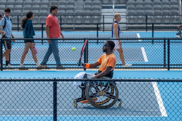 Cincinnati Open: Gael Monfils A wheelchair tennis athlete is seen at the Cincinnati Open in Mason, Ohio, on August 8, 2028. Mason United States  Copyright: xJasonxWhitmanx originalFilename:whitman-cincinna260808_npVzq.jpg